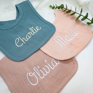 Personalized Embroidery Bib,Custom baby bib,Embroidery baby gift,Personalized baby gift image 4