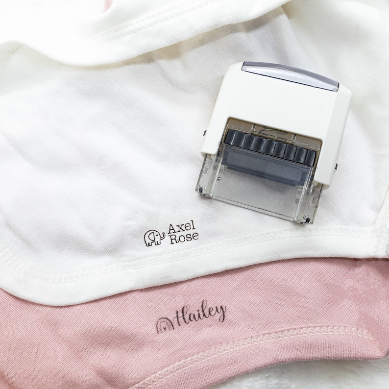 Personalized Name Stamp for Clothing, Kids Daycare Stamp image 2