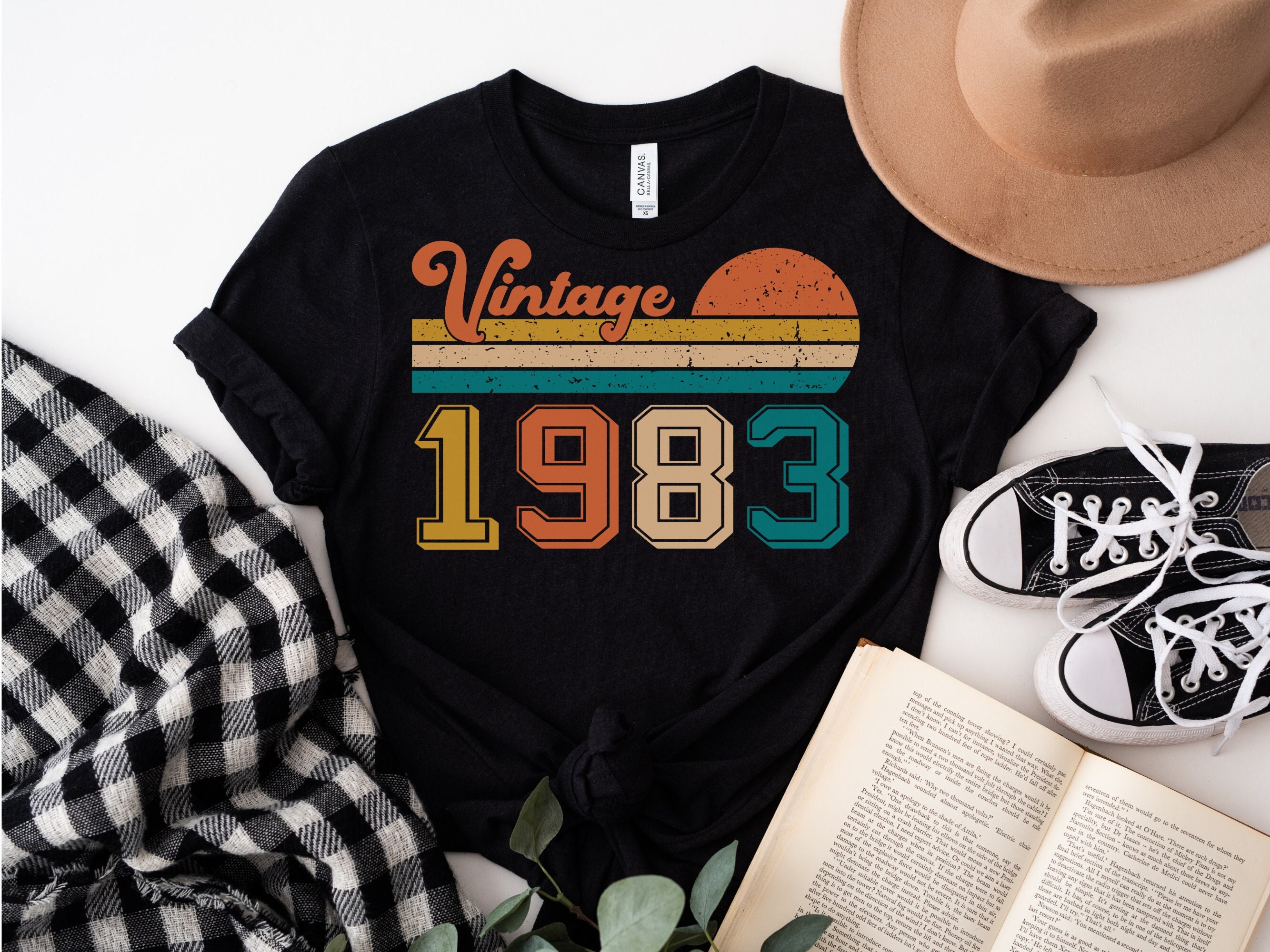 Discover Ladies 40th Birthday Shirt 2023, 1983 Vintage Birthday Shirt, 40th Birthday T-Shirt