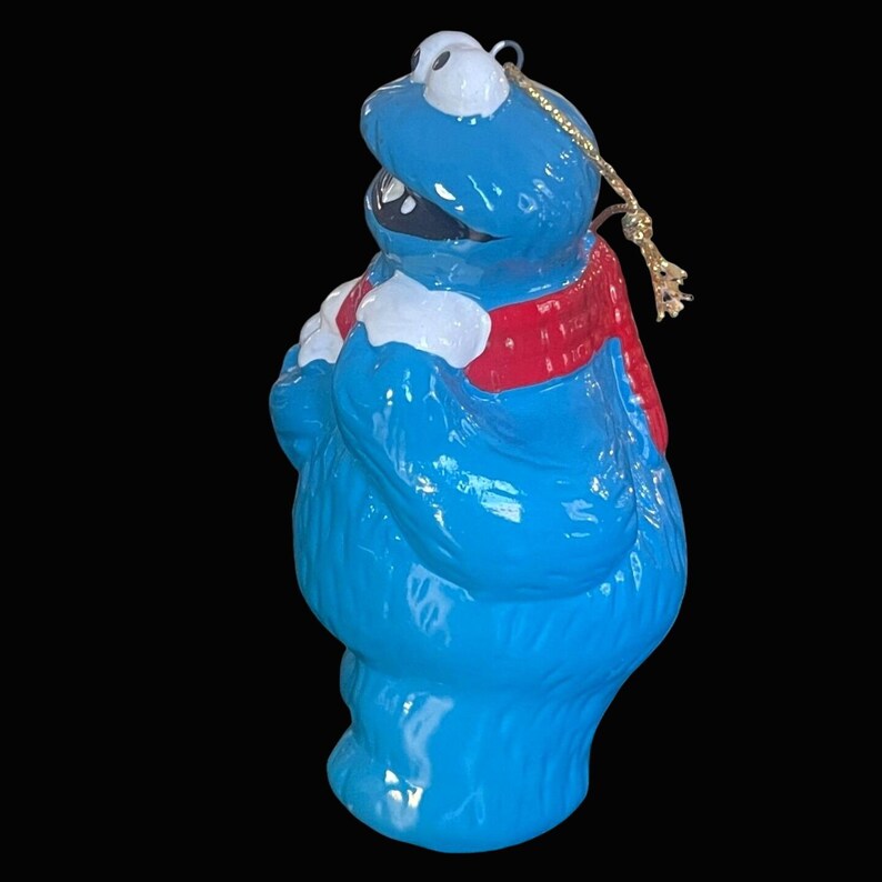 Vintage Cookie Monster Sesame Street Ceramic 3.5 Christmas Ornament Etsy