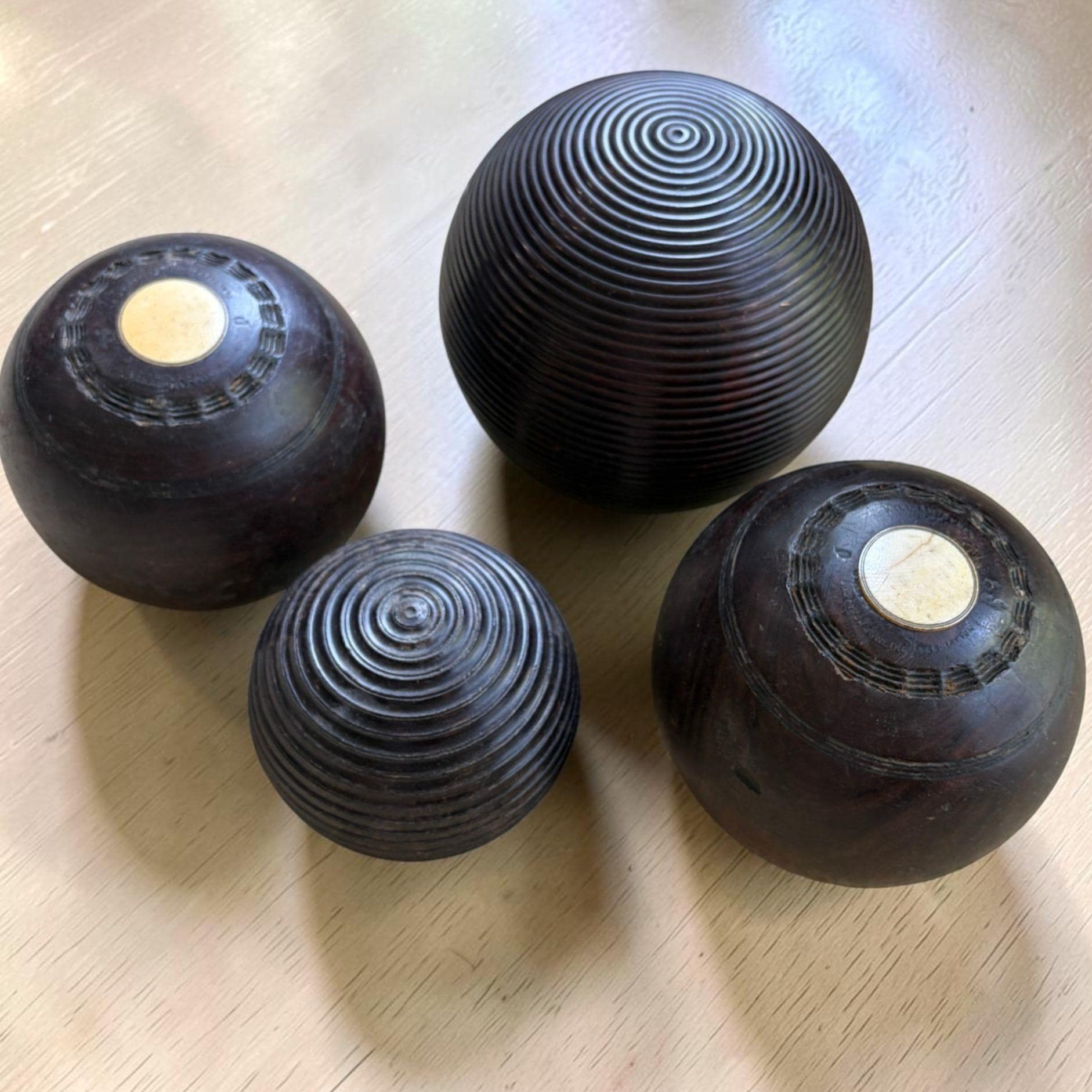 Antique Wooden Decorative Balls - Etsy