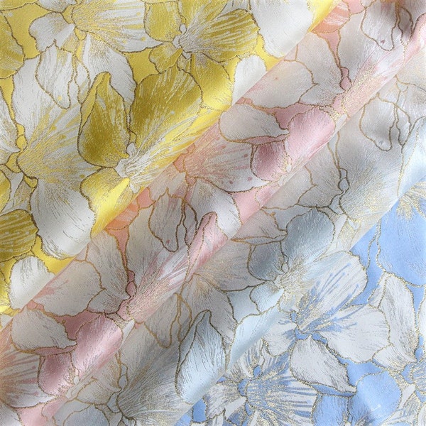 Gold Fabric Flower Etsy