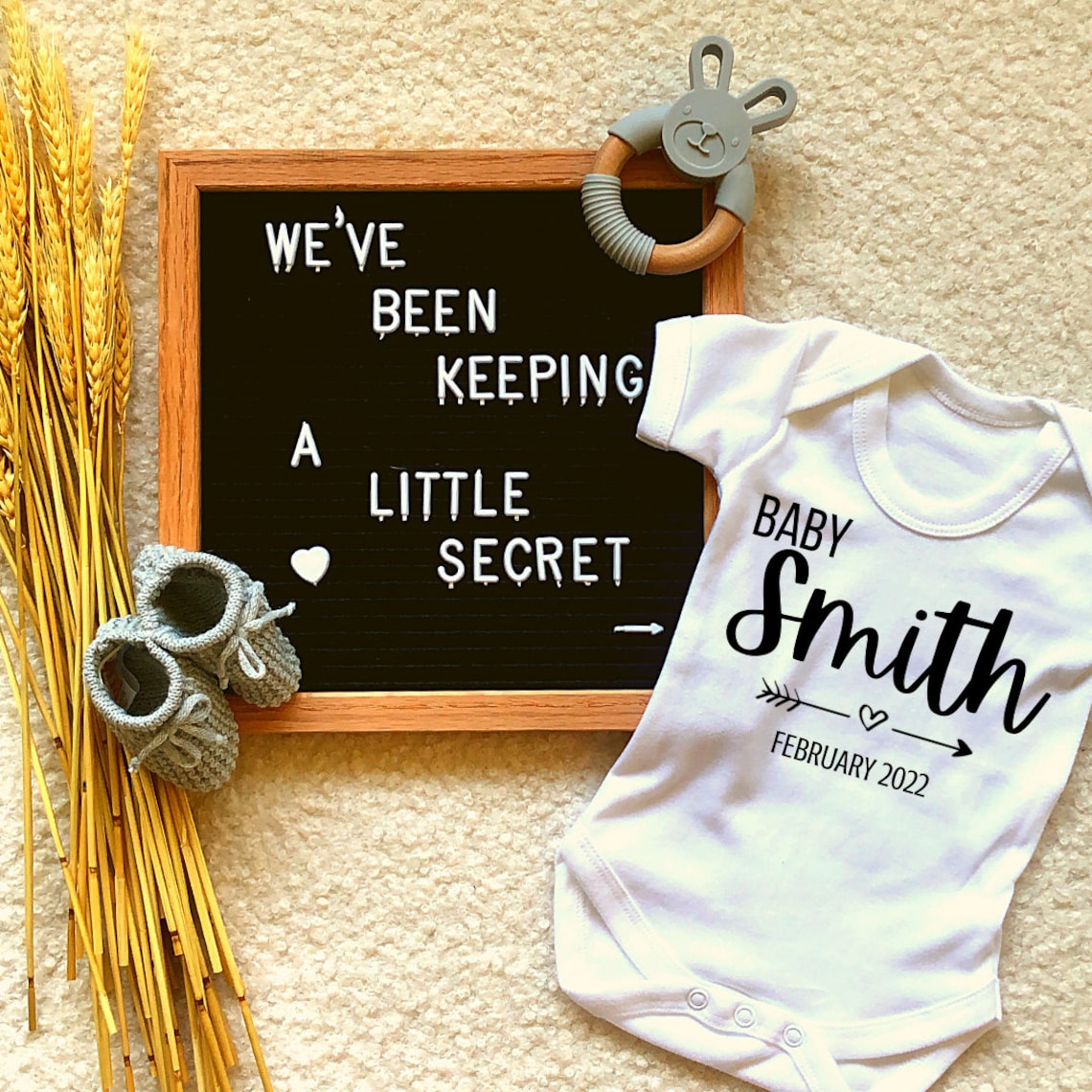 Digital Pregnancy Announcement. Editable Baby Annoucement for Etsy