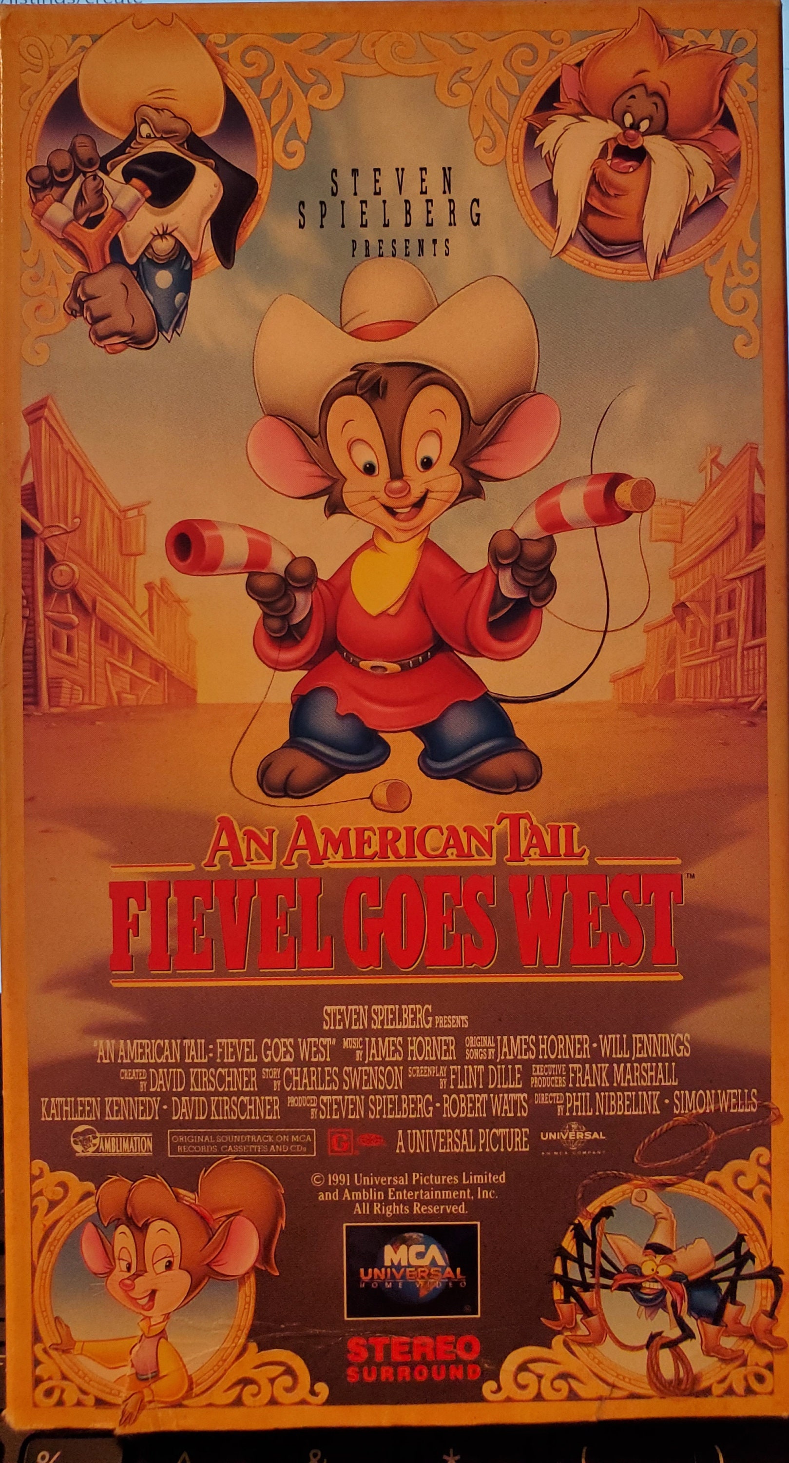 An American Tail Fievel Goes West Vhs 1992