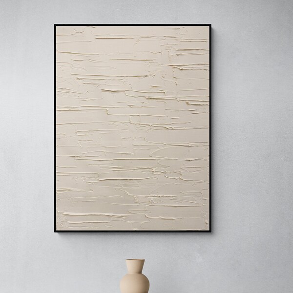 White Beige Wall Art Etsy