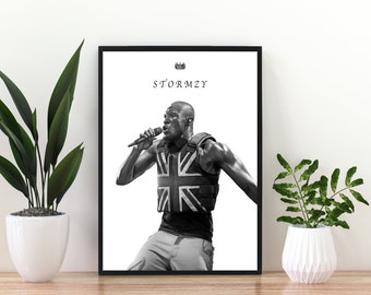 STORMZY Digital Download Poster / Heavy Is The Head / Rap Art / Gang Signs and Prayer