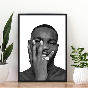 Santan Dave Poster / Dave / Psychodrama / We're All Alone In This Together / Rap Art / Black and White Print