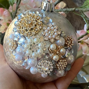 Gold, Silver & Pearl Keepsake Ornament