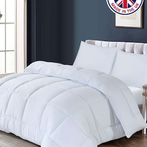 Coverless Hollowfiber Duvet Quilt 13.5 tog Reversible Double King Super King White