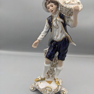 ロイヤル・ダックス・ボヘミア　チェコ　笛を吹く牧童　ヴィンテージ置物　約37cm Royal dux horse - Etsy 日本