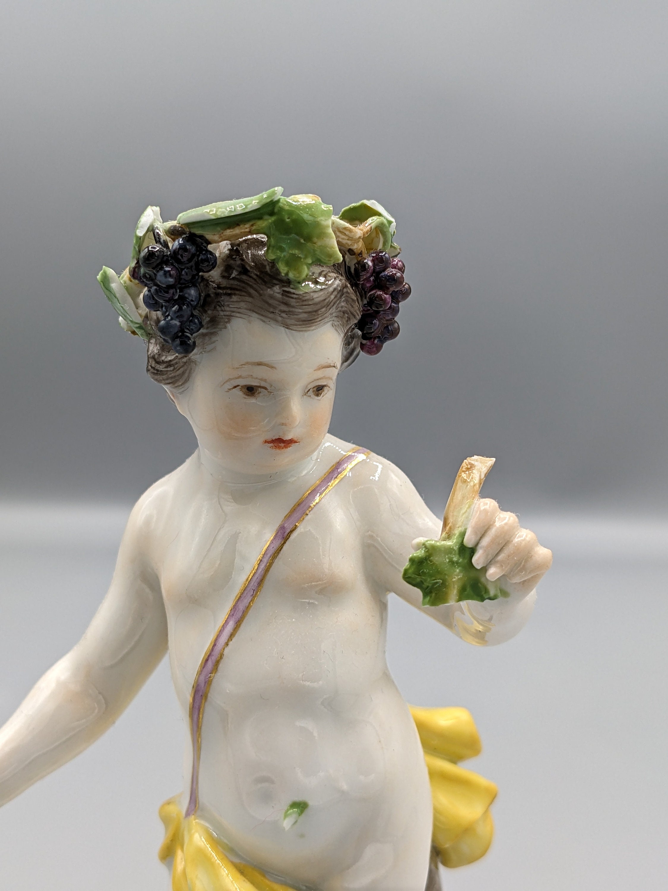 19th C Antique German Meissen Porcelain Figurine From Seasons