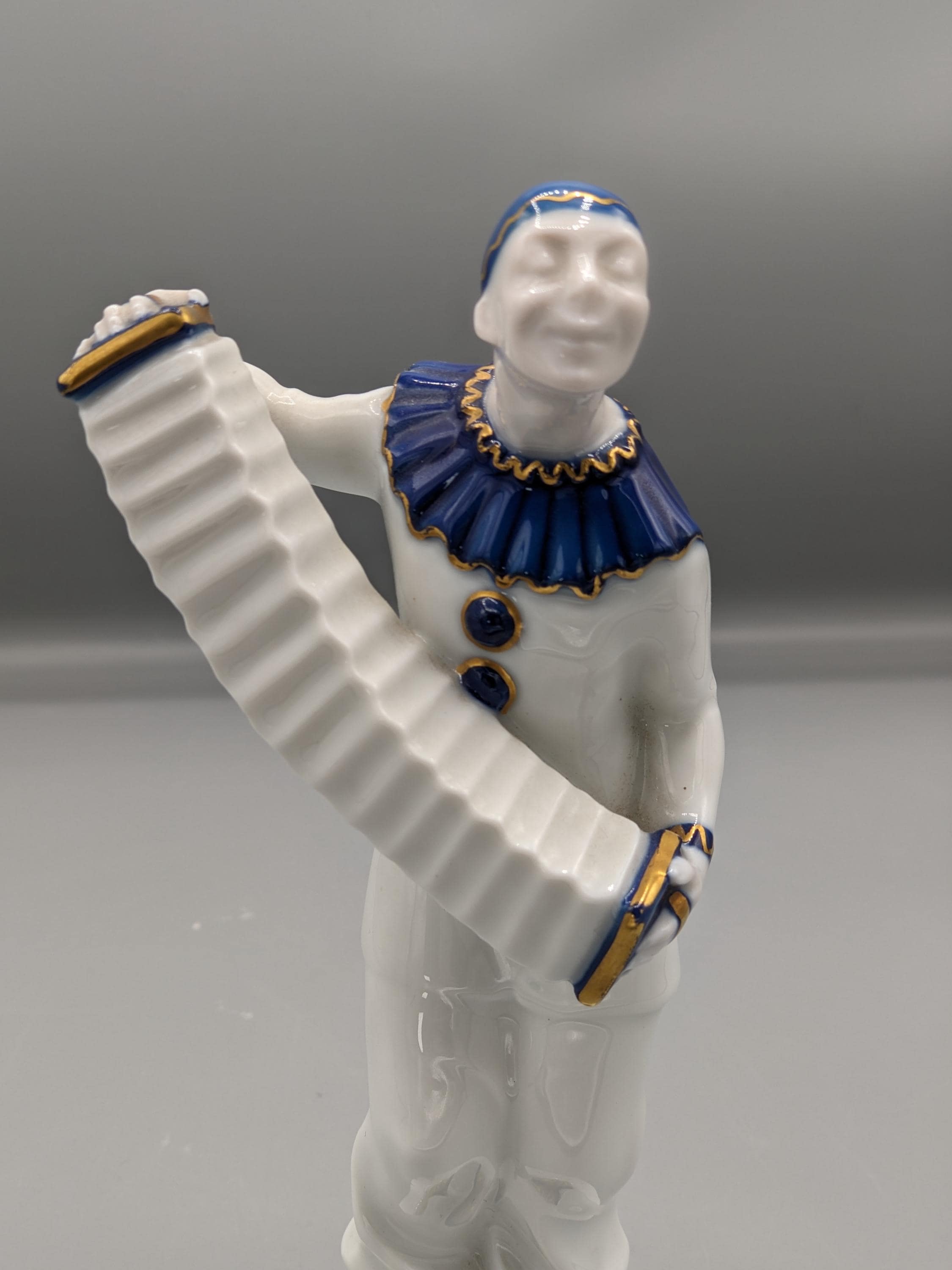 Antique 1920s German Rosenthal Pierrot Porcelain Figurine 8