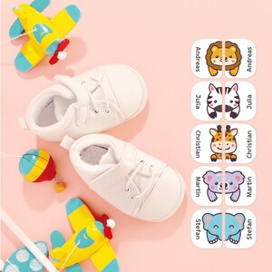 NEW Design Shoe Stick-On Label Stickers // Custom Personalized Waterproof Shoe Name Label Tag for Kids, School, Daycare, Camp, Sports, Gift