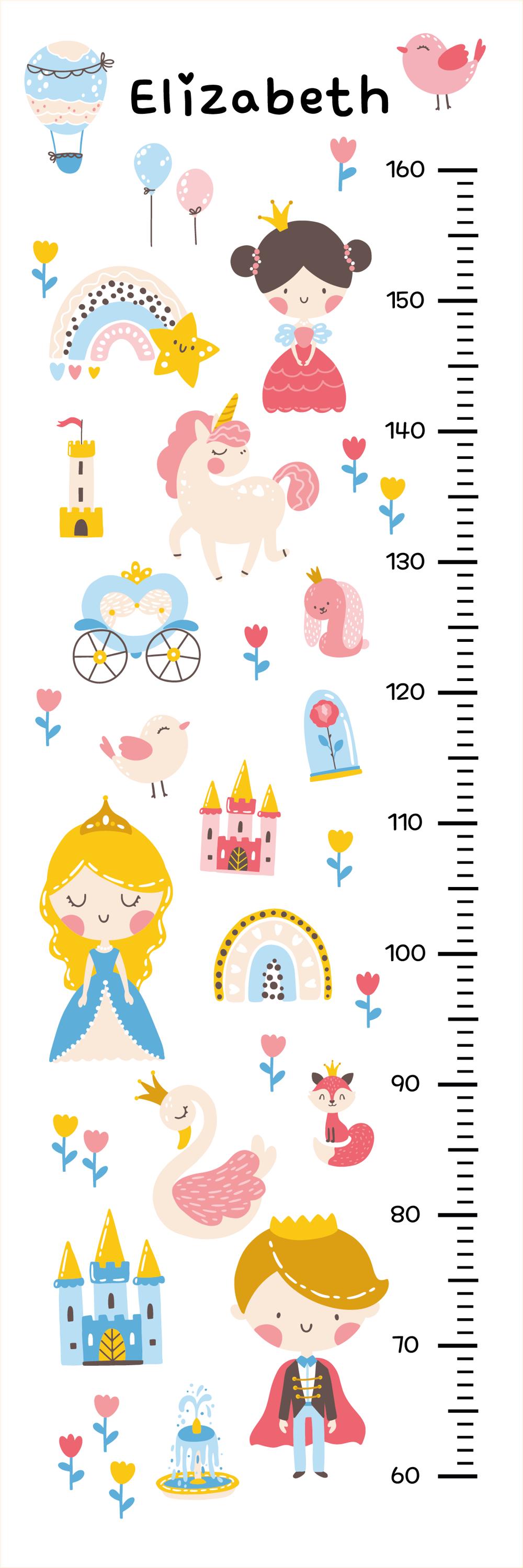 Personalized Height Chart Sticker | Bear Theme, Removable Wall Decal ...