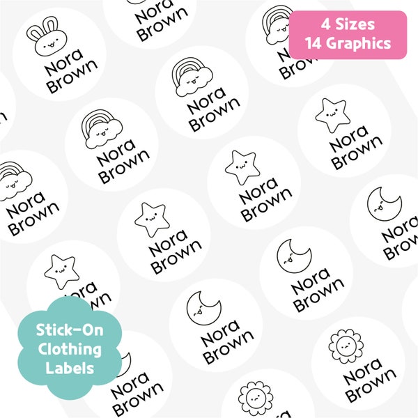 Clothing Stickers for Daycare Etsy