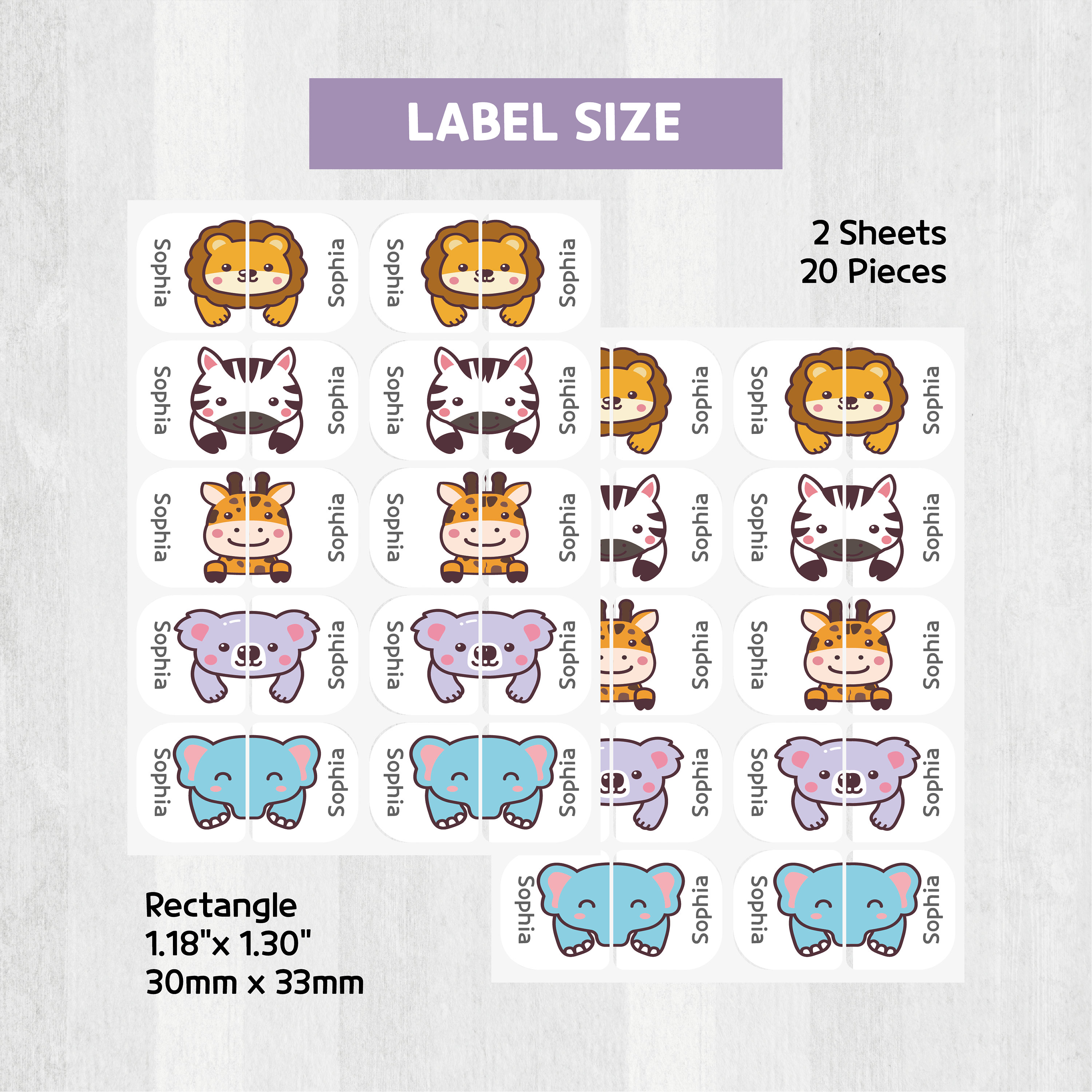 Custom Shoe Label Sticker Waterproof  Washable Clothing Stick-on Name Label Personalized Name Label for Kids School, Daycare, Camp, Sports