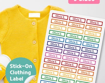 Etiquetas adhesivas personalizadas para ropa: impermeables y aptas para el lavado.