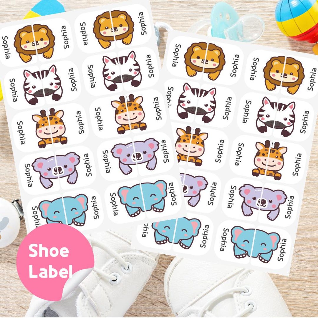 Personalized Shoe Label Stickers: Waterproof, Tear-resistant (16 Labels ...