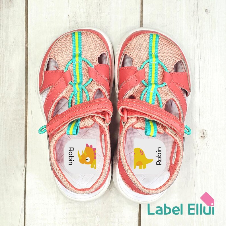Personalized Shoe Label Stickers: Waterproof, Tear-resistant (16 Labels ...
