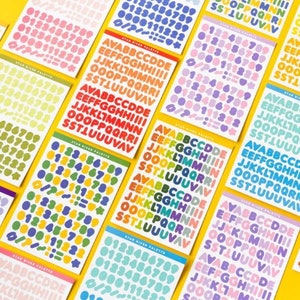 50pcs Colorful Letter Sticker Decorative Alphabet Decals for Diary  Scrapbook 