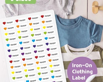 Etiquetas termoadhesivas personalizadas para ropa: pegatinas de tela impermeables
