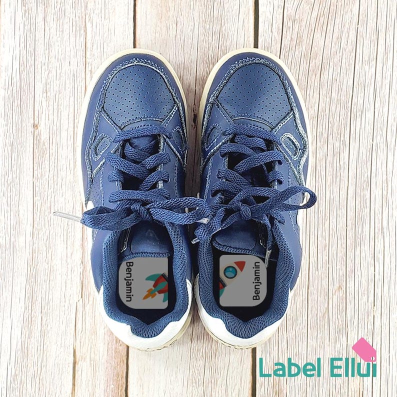 Personalized Shoe Label Stickers: Waterproof, Tear-resistant (16 Labels ...