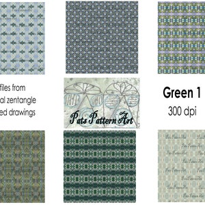 Hand drawn zentangle inspired, digital pattern scrapbook paper, instant download