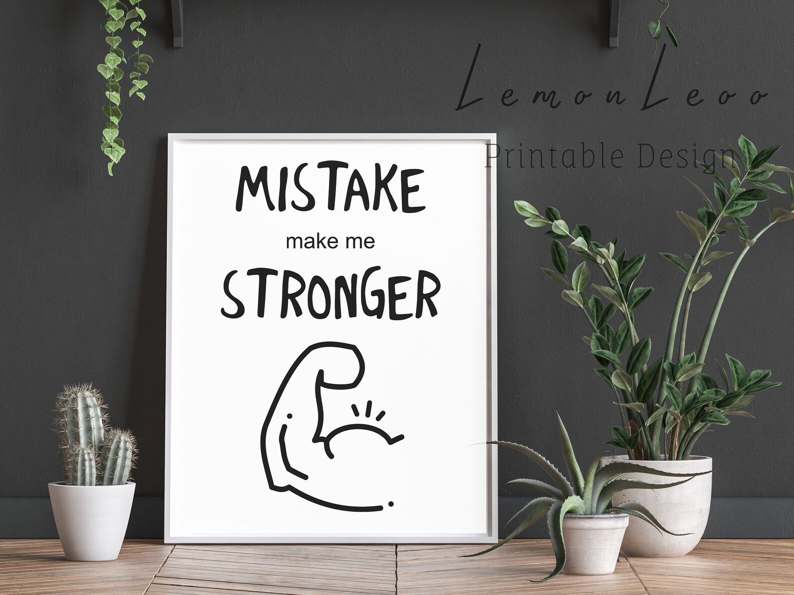 Mistake Make Me Stronger Wall Decor Home Decor Printable Etsy