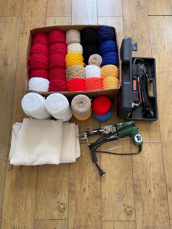 Tufting Kit/ Tufting Gun /cloth/yarn/scissors/ Clipper 