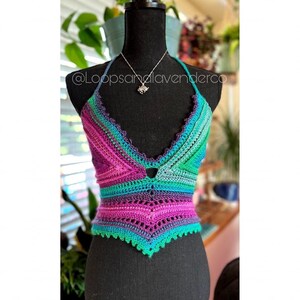 Crochet Halter Corset Crop Top