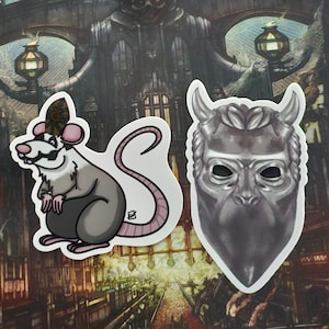 Nameless Ghouls Meliora Era III Mask and Papa IV Rat Stickers
