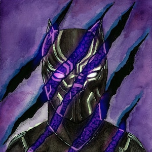 Black Panther Watercolor Print