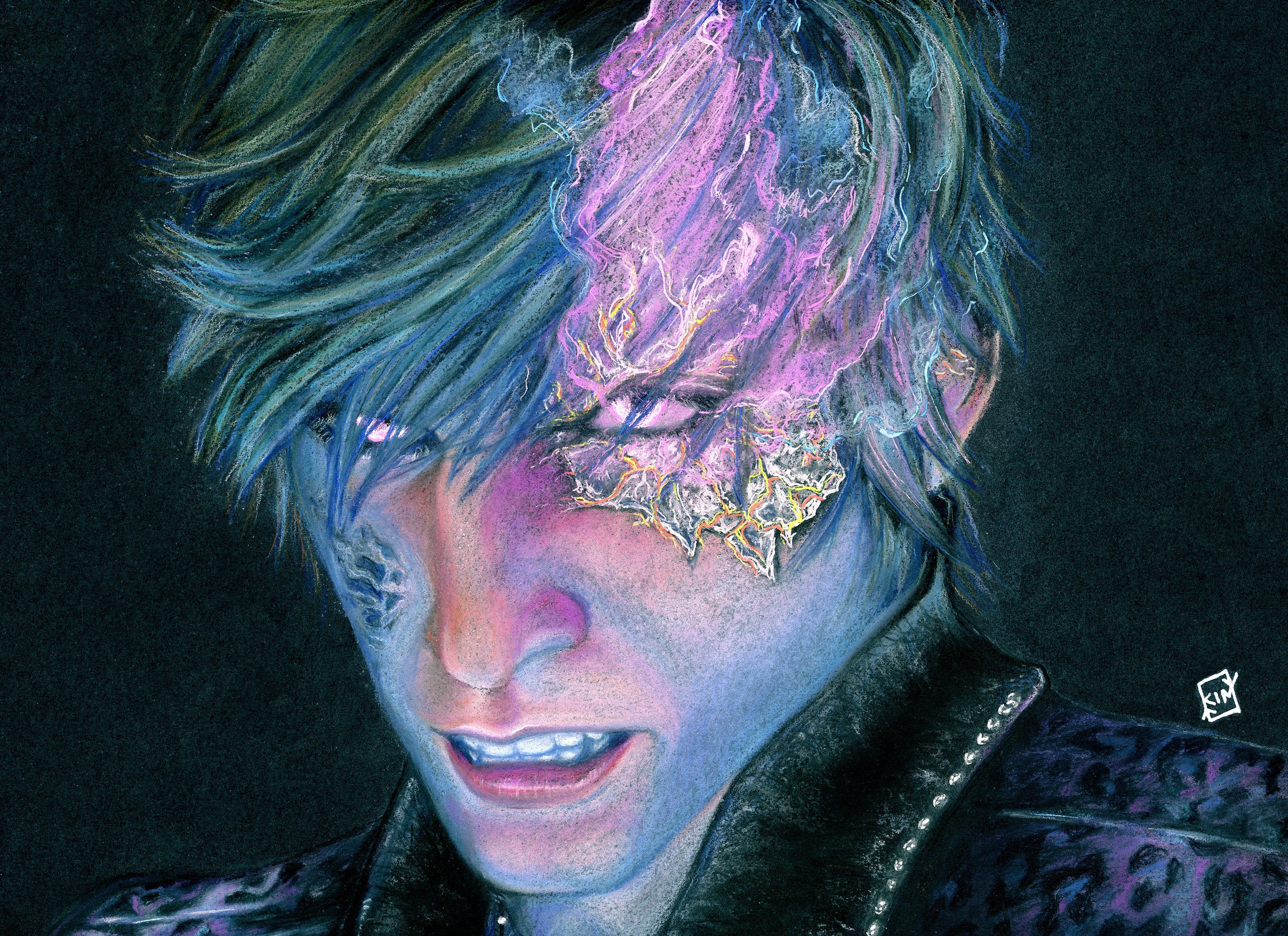 Ignis Scientia Chalk Pastel Portrait Print - Etsy