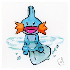 Poke Monsters Watercolor Collection 2 (Normal Sprite) 5&quot;x 5&quot;