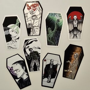 Universal Monsters Coffin Stickers