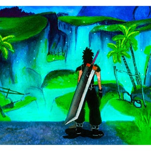 Zack Fair at the Barona Ruins Watercolor