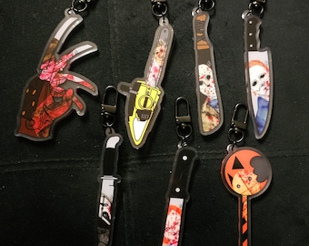 Horror Characters Weapons Keychains