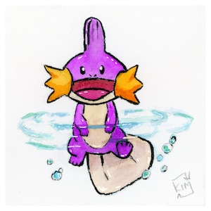 Poke Monsters Watercolor Collection 2 (Shiny Sprite) 5&quot;x 5&quot;