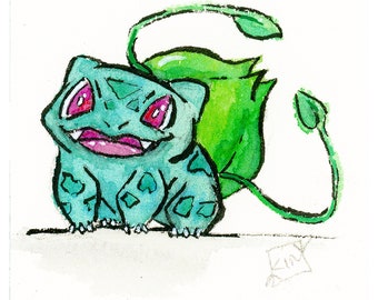 Poke Monsters Watercolor Collection 1 (Normal Sprite) 5&quot;x 5&quot;