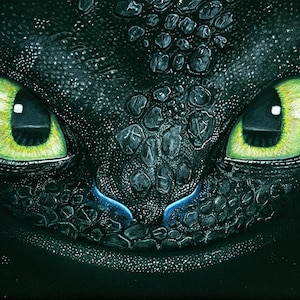 How to Train Your Dragon Toothless Chalk Pastel Digital Download