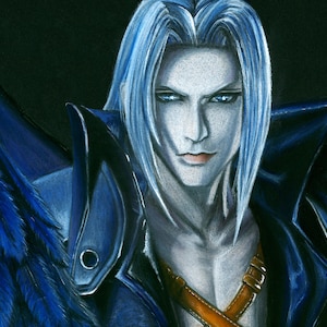 Sephiroth in Chalk Pastels