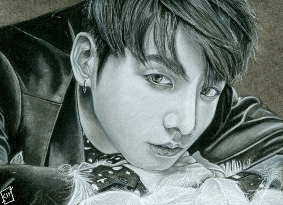 BTS Jungkook WINGS Charcoal - Etsy