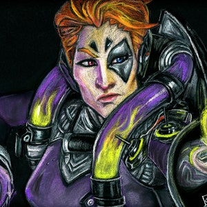 Overwatch Moira in Chalk Pastels