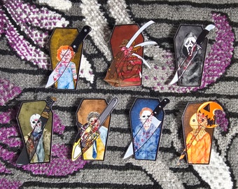 Coffin Shaped Slashers Stickers