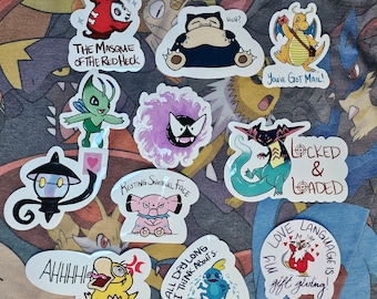Poke Monsters Posca Marker Stickers
