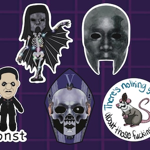 Spooky Pope and the Summoned Demons and rats STICKERS