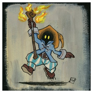 Vivi casting fire Gouche 5&quot;x 5&quot;