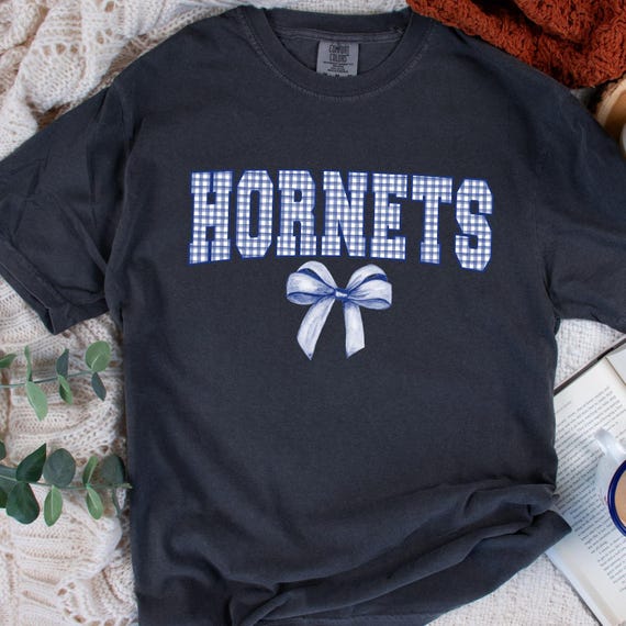 Hornets, Blue & White Bow T-shirt/Sweatshirt