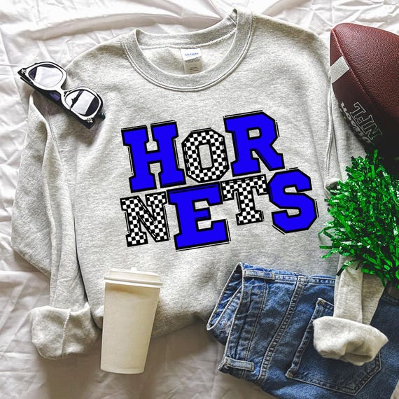 Hornets, Stacked Checkered T-shirt/Sweatshirt