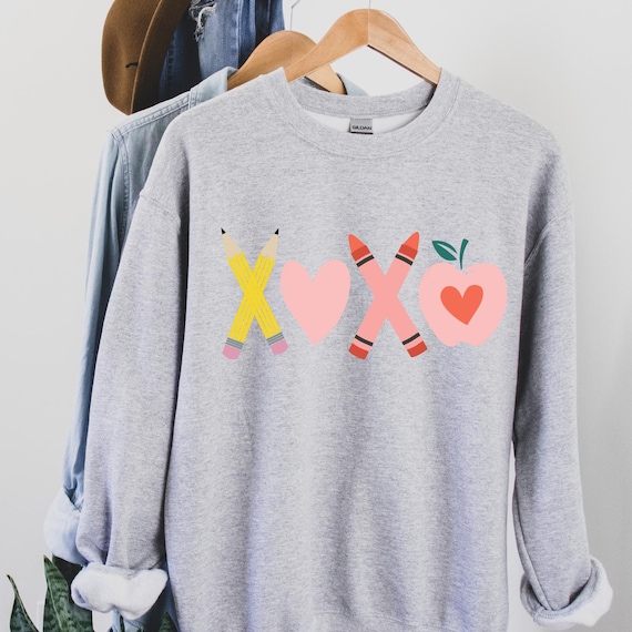 Teacher, Pencils, Apples, Heart, T-shirt/Sweatshirt